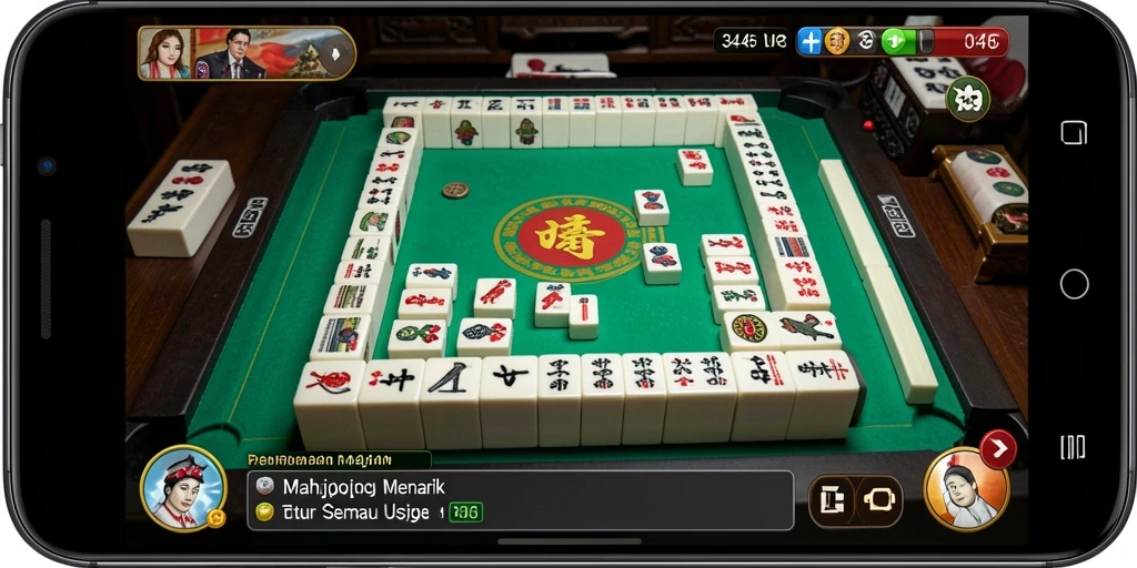 Screenshot permainan Mahjong 3446 menampilkan berbagai level menantang.