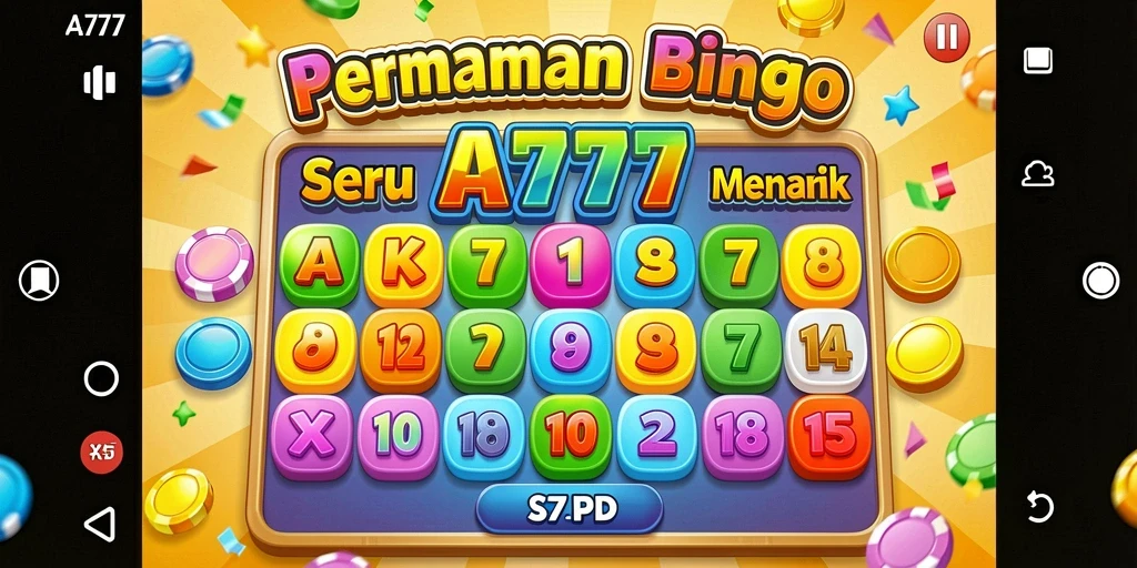 Tangkap layar menampilkan gameplay seru A7777 Bingo.