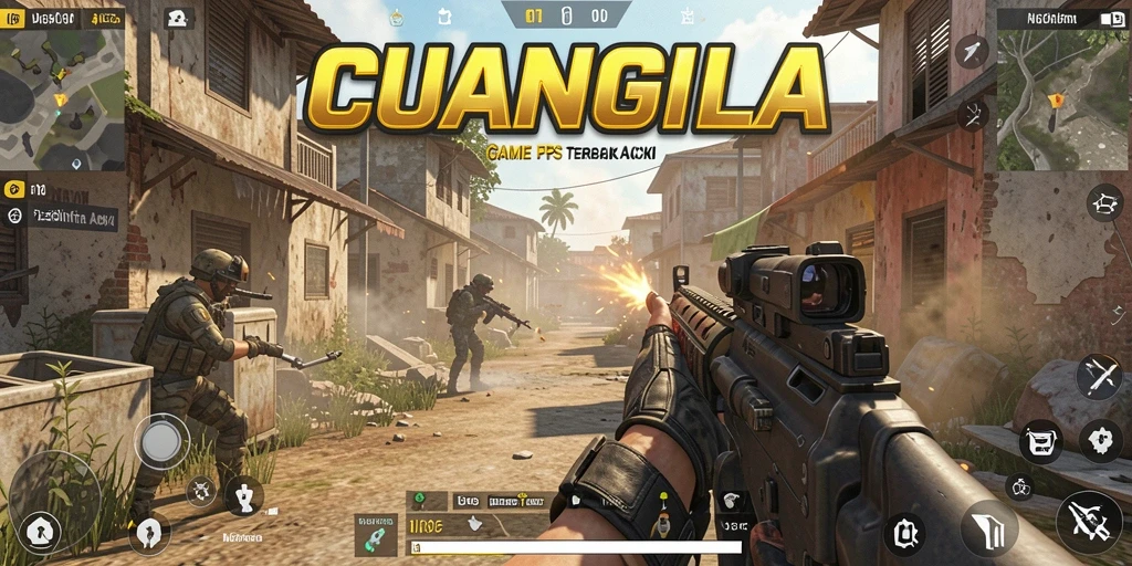 Screenshot gameplay CUANGILA yang menampilkan aksi menembak mendebarkan.