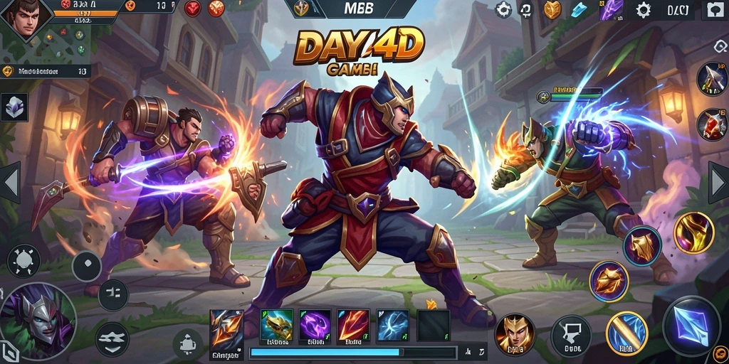 Tampilan gameplay seru dari DAYA4D yang penuh strategi MOBA.