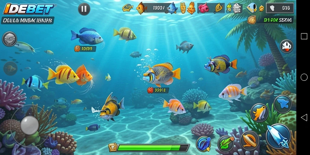 Gameplay seru saat menembak ikan di IDEBET.
