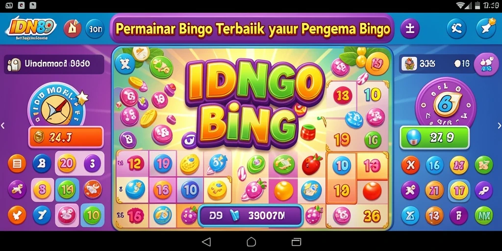 Tampilan gameplay seru dari IDN89 dengan suasana Bingo yang menarik.