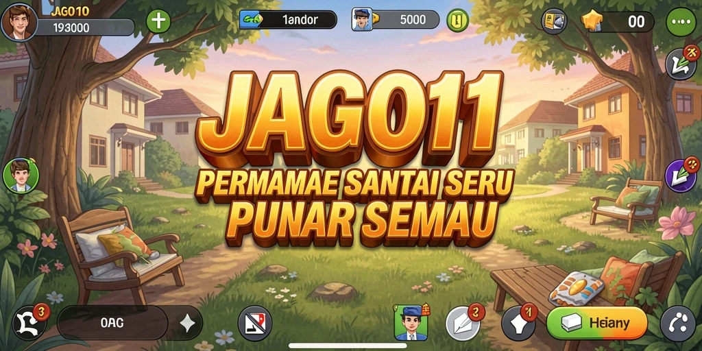 Screenshot utama JAGO11 menampilkan pemain yang bersaing dalam gameplay santai.