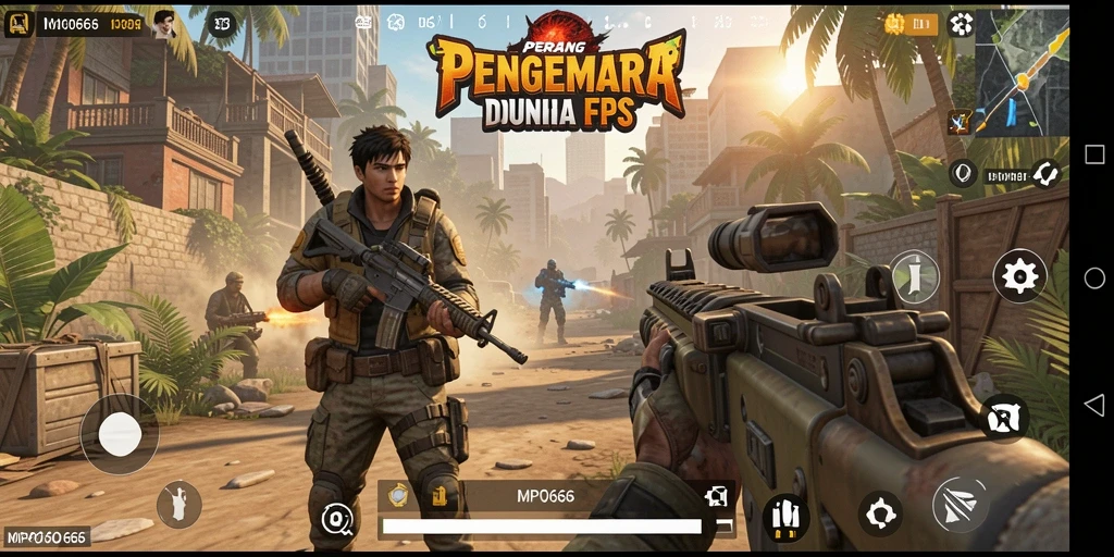 Tampilan seru dari gameplay MPO666 yang penuh aksi FPS.