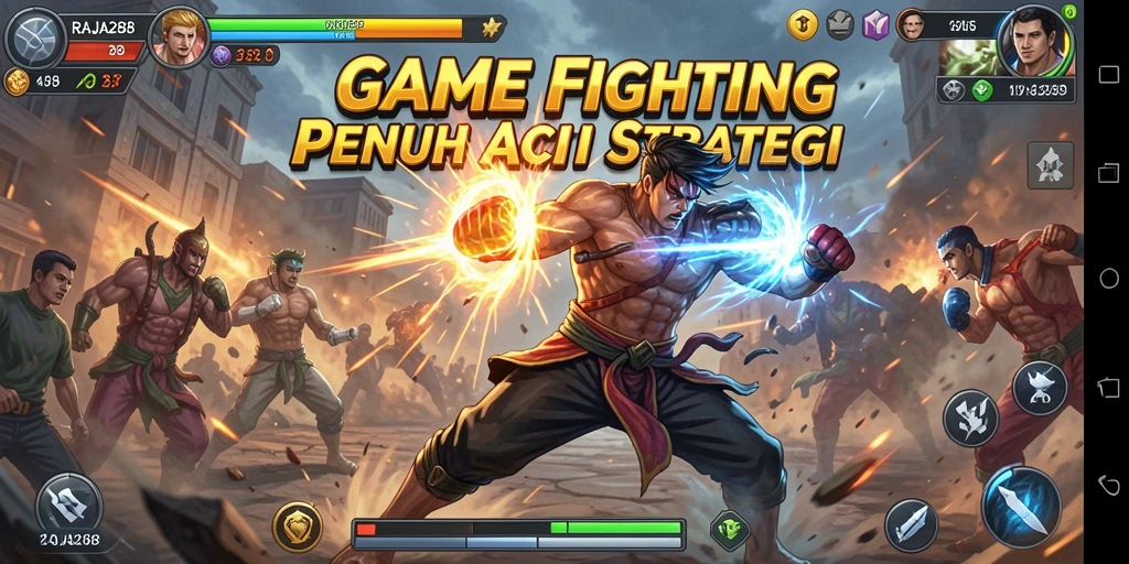 Screenshot gameplay RAJA288 menampilkan pertarungan yang intens dan grafis menawan.