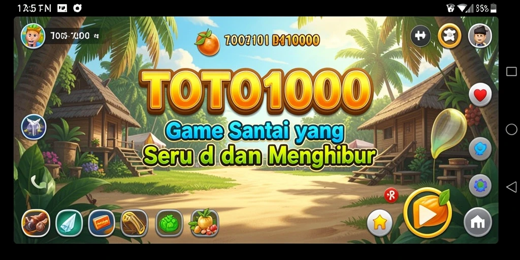 Tampilan gameplay TOTO1000 yang seru dan menghibur.