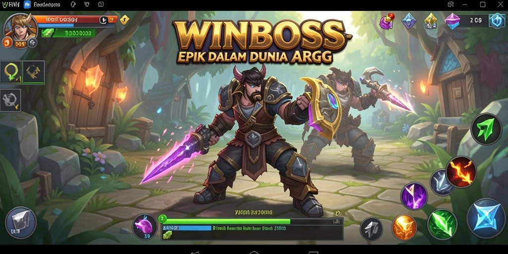 Gambaran menarik gameplay ARPG dalam WINBOSS dengan pertarungan yang seru.