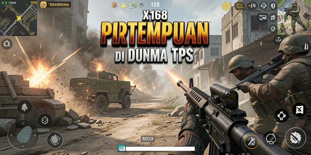 Screenshot menunjukkan aksi mendebarkan pemain dalam pertempuran TPS.
